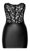 Noir - Seksowna Mini Sukienka Libido Z Delikatną Koronką Czarna S Noir