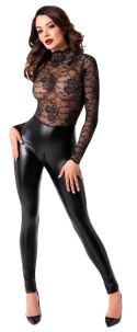 Noir - Seksowny Czarny Kombinezon Góra Koronkowa Orgia Exclusive XL Noir