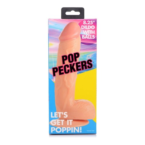 PXR Brands - Realistyczne dildo z jądrami POP - 21 cm XR Brands PXR Brands - Realistyczne dildo z jądrami POP - 21 cm XR Brands