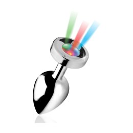 XR Brands - Korek analny z tęczowym LED - duży XR Brands
