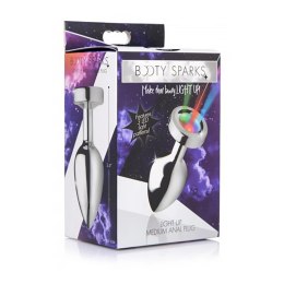 XR Brands - Korek analny z tęczowym LED - średni XR Brands