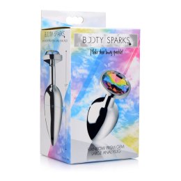 XR Brands - Korek analny z tęczowym diamentem - duży XR Brands