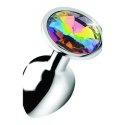 XR Brands - Korek analny z tęczowym diamentem - mały XR Brands