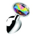 XR Brands - Korek analny z tęczowym diamentem - mały XR Brands