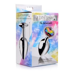 XR Brands - Korek analny z tęczowym diamentem - średni XR Brands