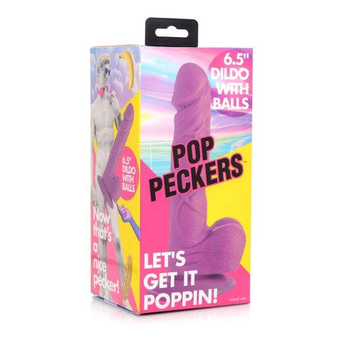 XR Brands - Realistyczne dildo z jądrami POP - 16,5 cm XR Brands XR Brands - Realistyczne dildo z jądrami POP - 16,5 cm XR Brands