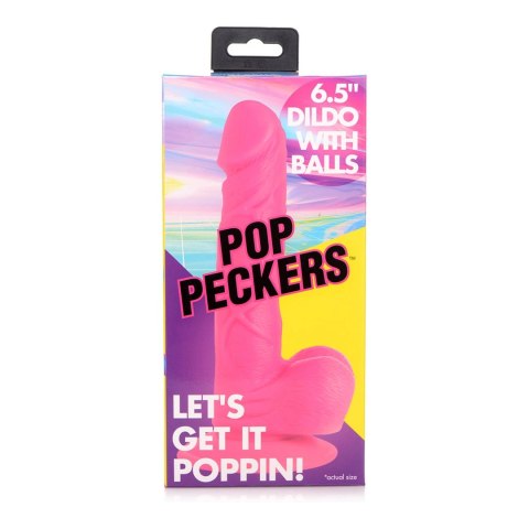 XR Brands - Realistyczne dildo z jądrami POP - 16,5 cm XR Brands XR Brands - Realistyczne dildo z jądrami POP - 16,5 cm XR Brands