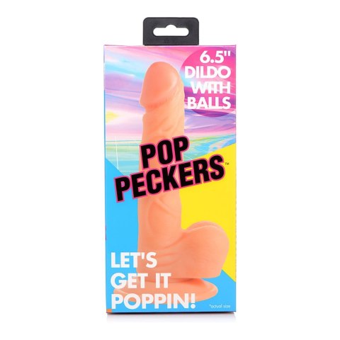 XR Brands - Realistyczne dildo z jądrami POP - 16,5 cm XR Brands XR Brands - Realistyczne dildo z jądrami POP - 16,5 cm XR Brands