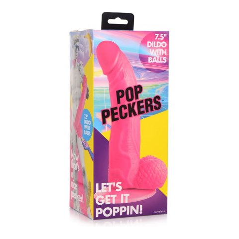 XR Brands - Realistyczne dildo z jądrami POP - 19 cm XR Brands XR Brands - Realistyczne dildo z jądrami POP - 19 cm XR Brands