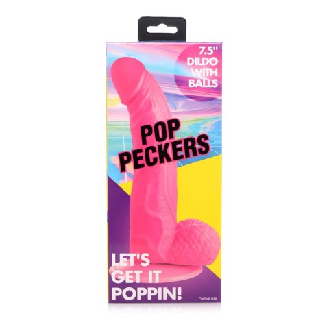 XR Brands - Realistyczne dildo z jądrami POP - 19 cm XR Brands XR Brands - Realistyczne dildo z jądrami POP - 19 cm XR Brands