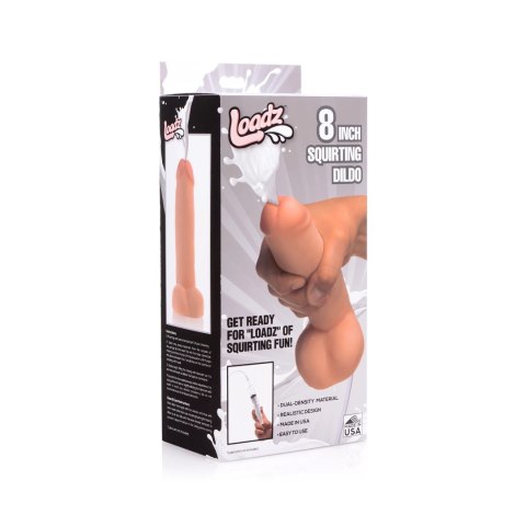 XR Brands - Realistyczne, podwójne dildo tryskające - 20,5 cm XR Brands XR Brands - Realistyczne, podwójne dildo tryskające - 20,5 cm XR Brands