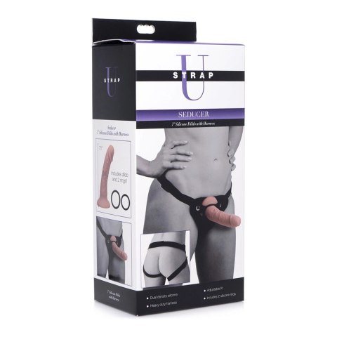 XR Brands - Silikonowe Dildo z Uprzężą - 18 cm XR Brands XR Brands - Silikonowe Dildo z Uprzężą - 18 cm XR Brands