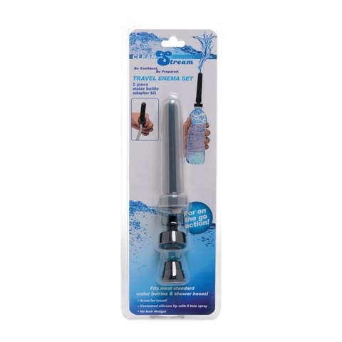 XR Brands - Zestaw adapterów do butelek na wodę do lewatywy podróżnej - 5 sztuk XR Brands XR Brands - Zestaw adapterów do butelek na wodę do lewatywy podróżnej - 5 sztuk XR Brands