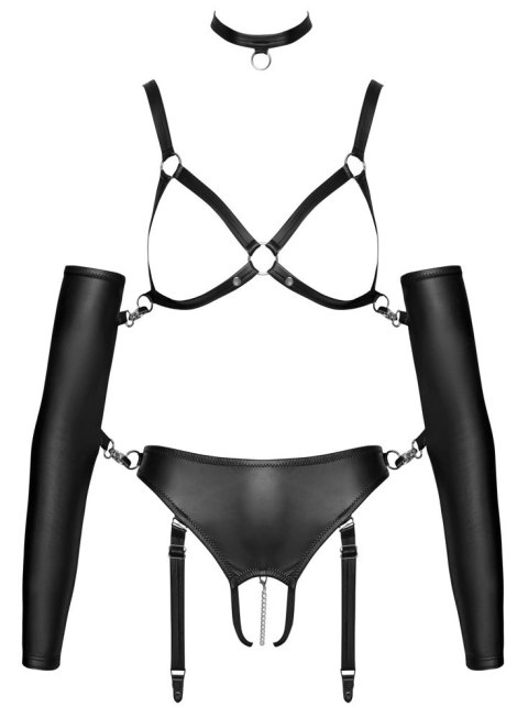 Bad Kitty - Gorący Zestaw Biustonosz Majtki Bez Krocza Choker I Mankiety M Bad Kitty Bad Kitty - Gorący Zestaw Biustonosz Majtki Bez Krocza Choker I Mankiety M Bad Kitty