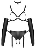 Bad Kitty - Gorący Zestaw Biustonosz Majtki Bez Krocza Choker I Mankiety S Bad Kitty