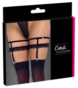 Cottelli ACCESSOIRES - Czarne Podwiązki Z Delikatną Seksowną Koronką L/XL Cottelli ACCESSOIRES