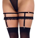 Cottelli ACCESSOIRES - Czarne Podwiązki Z Delikatną Seksowną Koronką S/M Cottelli ACCESSOIRES