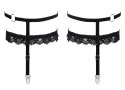 Cottelli ACCESSOIRES - Czarne Podwiązki Z Delikatną Seksowną Koronką S/M Cottelli ACCESSOIRES