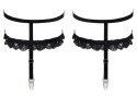 Cottelli ACCESSOIRES - Czarne Podwiązki Z Delikatną Seksowną Koronką S/M Cottelli ACCESSOIRES