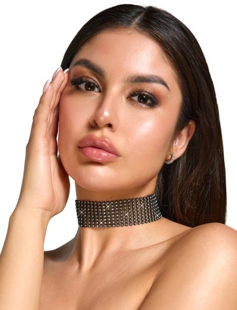 Cottelli ACCESSOIRES - Czarny Choker Na Szyję Z Dżetami I Łańcuszkiem Cottelli ACCESSOIRES Cottelli ACCESSOIRES - Czarny Choker Na Szyję Z Dżetami I Łańcuszkiem Cottelli ACCESSOIRES