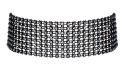 Cottelli ACCESSOIRES - Czarny Choker Na Szyję Z Dżetami I Łańcuszkiem Cottelli ACCESSOIRES