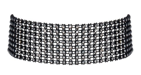 Cottelli ACCESSOIRES - Czarny Choker Na Szyję Z Dżetami I Łańcuszkiem Cottelli ACCESSOIRES Cottelli ACCESSOIRES - Czarny Choker Na Szyję Z Dżetami I Łańcuszkiem Cottelli ACCESSOIRES