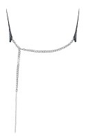 Cottelli ACCESSOIRES - Czarny Top Bez Pleców Z Cekinów Na Srebrnym Łańcuszku Cottelli ACCESSOIRES