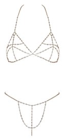 Cottelli ACCESSOIRES - Seksowne Łańcuszkowe Bikini Z Dżetami Złote Cottelli ACCESSOIRES