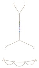 Cottelli ACCESSOIRES - Złoty Łańcuszek Na Ciało Z 6 Dużymi Cekinami Cottelli ACCESSOIRES