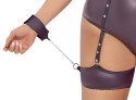 Cottelli BONDAGE - Matowe Body Z Kajdankami I Mankietami Na Uda Fioletowe 2XL Cottelli BONDAGE