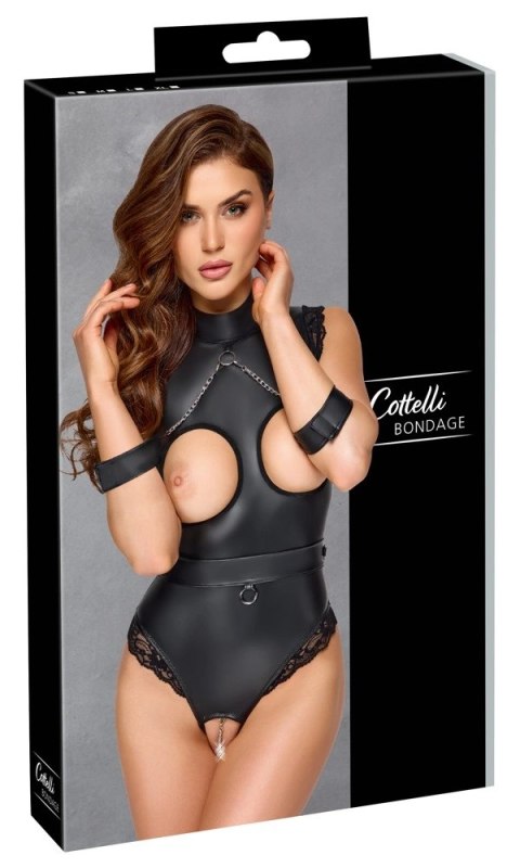 Cottelli BONDAGE - Seksowne Matowe Body Bez Krocza I Biustu Czarne XL Cottelli BONDAGE Cottelli BONDAGE - Seksowne Matowe Body Bez Krocza I Biustu Czarne XL Cottelli BONDAGE