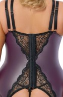 Cottelli CURVES - Seksowna Matowa Koszulka Z Szelkami + Stringi Bez Krocza 90D/XL Cottelli CURVES