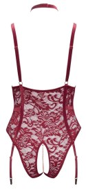 Cottelli CURVES - Seksowne Czerwone Body Bez Krocza Z Delikatnej Koronki 3XL Cottelli CURVES
