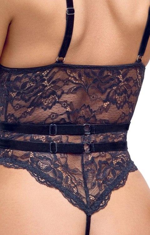 Cottelli LINGERIE - Koronkowe Body Bez Krocza Z Paskami Do Pończoch L Cottelli LINGERIE Cottelli LINGERIE - Koronkowe Body Bez Krocza Z Paskami Do Pończoch L Cottelli LINGERIE