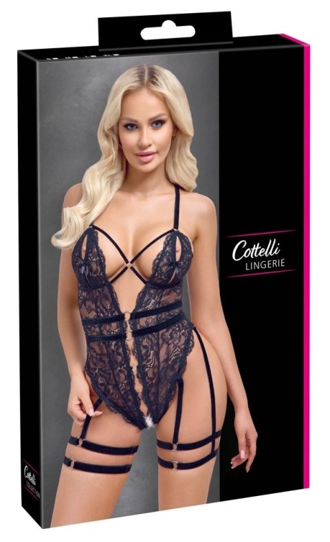 Cottelli LINGERIE - Koronkowe Body Bez Krocza Z Paskami Do Pończoch S Cottelli LINGERIE Cottelli LINGERIE - Koronkowe Body Bez Krocza Z Paskami Do Pończoch S Cottelli LINGERIE