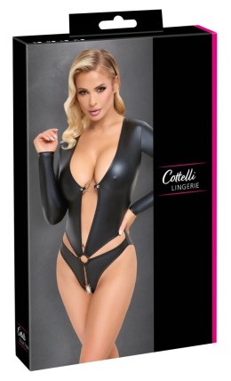Cottelli LINGERIE - Seksowne Czarne Body Bez Krocza Matowe S Cottelli LINGERIE