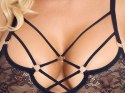 Cottelli LINGERIE - Seksowne Koronkowe Body Z Paseczkami Czarne M Cottelli LINGERIE
