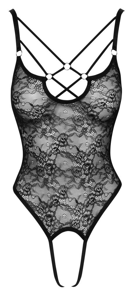 Cottelli LINGERIE - Seksowne Koronkowe Body Z Paseczkami Czarne S Cottelli LINGERIE Cottelli LINGERIE - Seksowne Koronkowe Body Z Paseczkami Czarne S Cottelli LINGERIE
