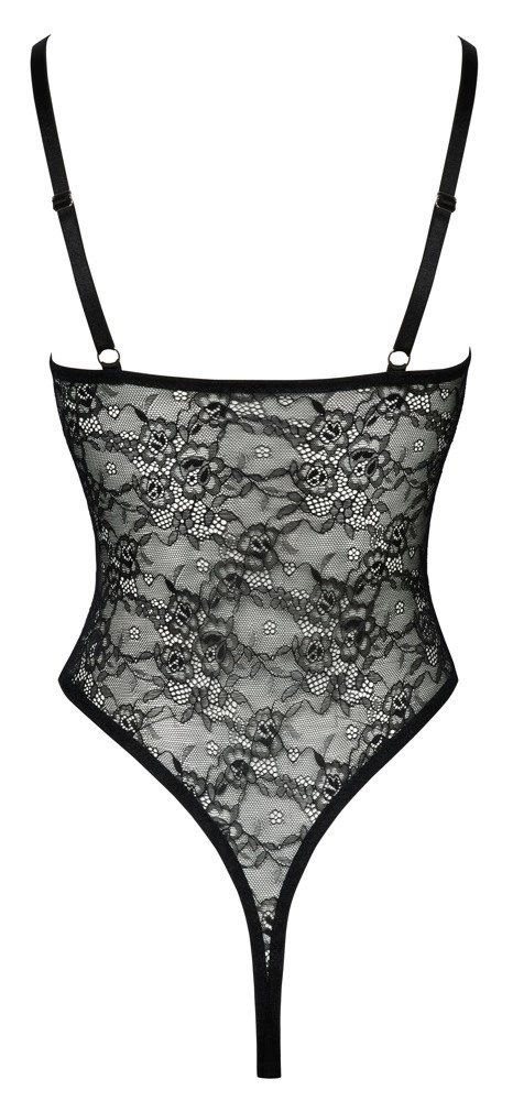 Cottelli LINGERIE - Seksowne Koronkowe Body Z Paseczkami Czarne S Cottelli LINGERIE Cottelli LINGERIE - Seksowne Koronkowe Body Z Paseczkami Czarne S Cottelli LINGERIE