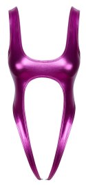 Cottelli LINGERIE - Seksowne Metalicznie Różowe Body Mocno Odkryte S/M Cottelli LINGERIE