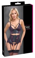 Cottelli LINGERIE - Seksowny Matowy Top Do Pończoch I Stringi Bez Krocza S Cottelli LINGERIE