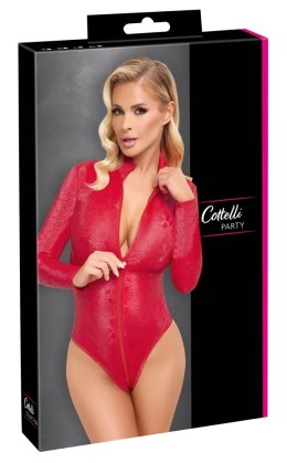 Cottelli PARTY - Seksowne Body Czerwona Skóra Węża XL Cottelli PARTY