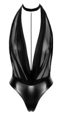 Noir- Eleganckie Czarne Body Z Odpinanym Naszyjnikiem Orgia Exclusive S Noir