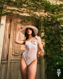 Obsessive - Seksowne Białe Body Z Elegancką Koronką Alissium XL/2XL Obsessive