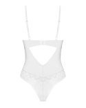 Obsessive - Seksowne Białe Body Z Elegancką Koronką Alissium XL/2XL Obsessive