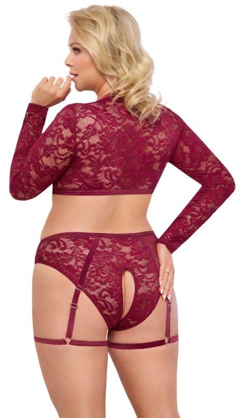 Cottelli CURVES - Seksowny Czerwony Koronkowy Komplecik Z Topem I Majteczkami 3XL Cottelli CURVES Cottelli CURVES - Seksowny Czerwony Koronkowy Komplecik Z Topem I Majteczkami 3XL Cottelli CURVES