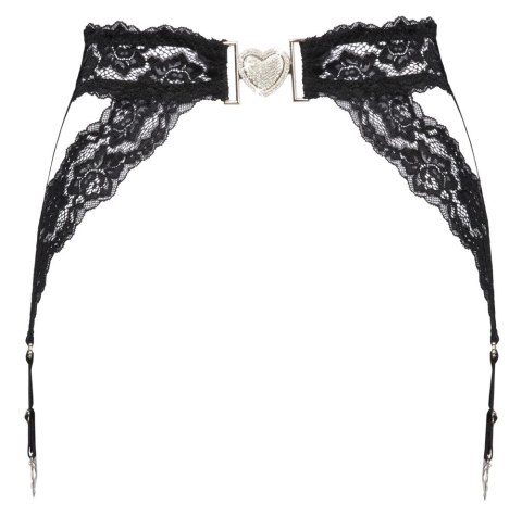 Cottelli LINGERIE - Seksowny Koronkowy Pas Do Pończoch Ze Srebrnymi Detalami L/XL Cottelli LINGERIE Cottelli LINGERIE - Seksowny Koronkowy Pas Do Pończoch Ze Srebrnymi Detalami L/XL Cottelli LINGERIE