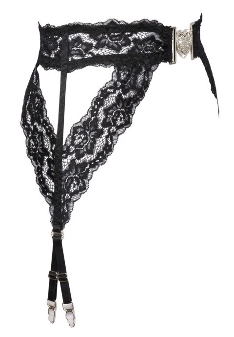 Cottelli LINGERIE - Seksowny Koronkowy Pas Do Pończoch Ze Srebrnymi Detalami L/XL Cottelli LINGERIE Cottelli LINGERIE - Seksowny Koronkowy Pas Do Pończoch Ze Srebrnymi Detalami L/XL Cottelli LINGERIE