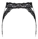 Cottelli LINGERIE - Seksowny Koronkowy Pas Do Pończoch Ze Srebrnymi Detalami L/XL Cottelli LINGERIE