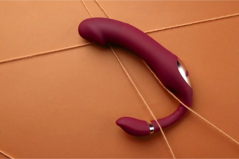 Loveline - Wibrujące, zakrzywione dildo do Strap On - Merlot Grape Loveline by Shots Loveline - Wibrujące, zakrzywione dildo do Strap On - Merlot Grape Loveline by Shots